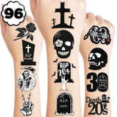 91PCS Rip Death To My 20s Thirtieth My 30th Funeral Theme Black Birthday Party Decorations Supplies Favors Tattoos Stickers for Women Kids Gifts Prizes